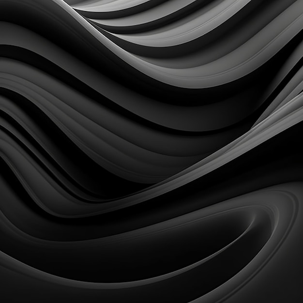 Fondo de pantalla digital negro y gris arte abstracto Fondo premium de lujo Ai generativo