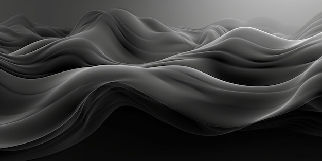 Fondo de pantalla digital negro y gris arte abstracto Fondo premium de lujo Ai generativo