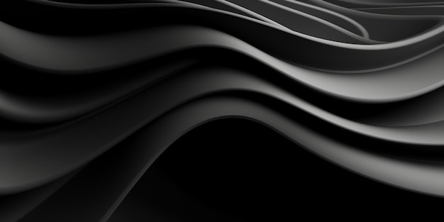 Fondo de pantalla digital negro y gris arte abstracto Fondo premium de lujo Ai generativo