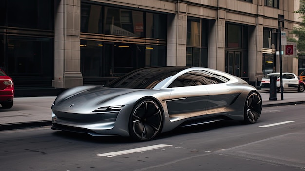 Fondo de pantalla de diseño de coche de concepto futurista