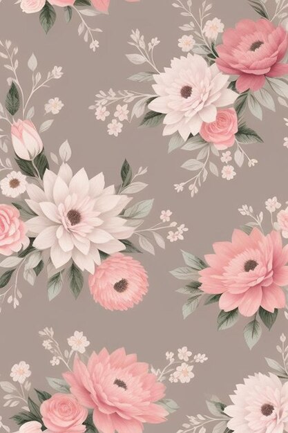 Fondo De Pantalla De Diseño Floral