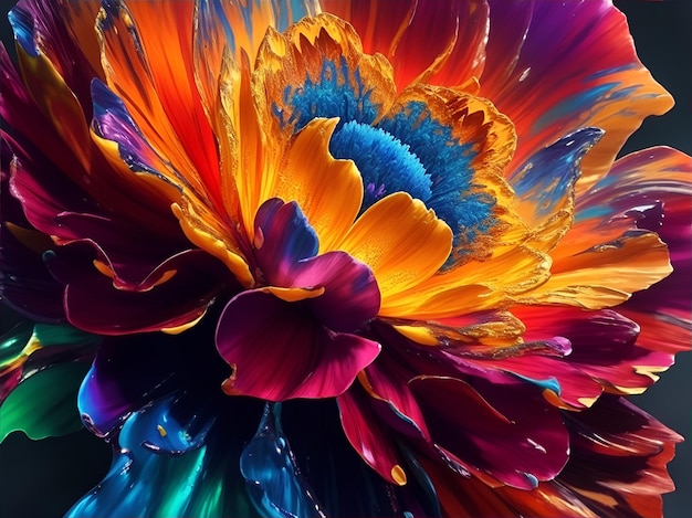 Un fondo de pantalla de flores de colores