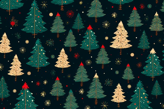 Fondo de pantalla de fondo de árbol de Navidad de patrón de Navidad de año nuevo