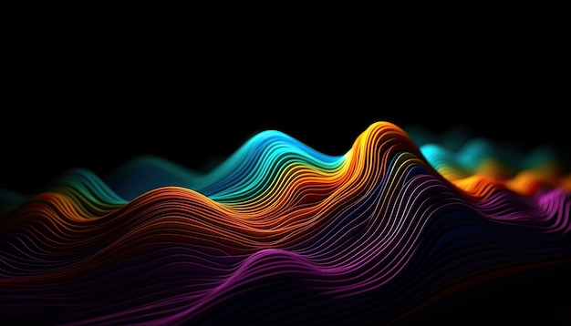 Fondo de pantalla de fondo de banner gráfico de tecnología futurista abstracta aleatoria de estilo 3d IA generativa