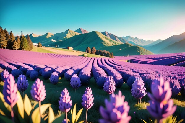 El fondo de pantalla de fondo de fotografía de base de flores de lavanda púrpura es muy hermoso