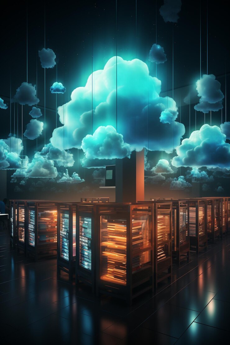 Foto fondo de pantalla hd 8k de tecnología de nube imagen fotográfica de archivo