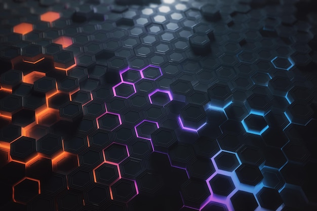 Fondo de pantalla hexagonal colorido