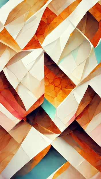 Fondo de pantalla de hexágono abstracto Ilustración 3D de fondo blanco