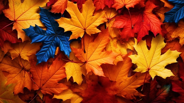 Fondo de pantalla de hojas de otoño coloridas