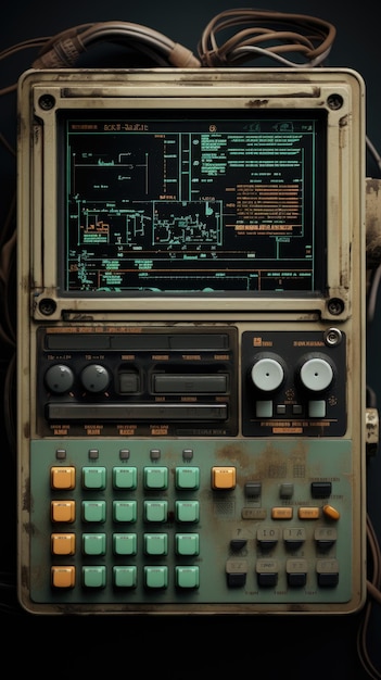 Fondo de pantalla de interfaz de terminal de computadora retro para el teléfono