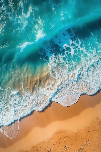 Fondo de pantalla de iphone de olas azules en la playa