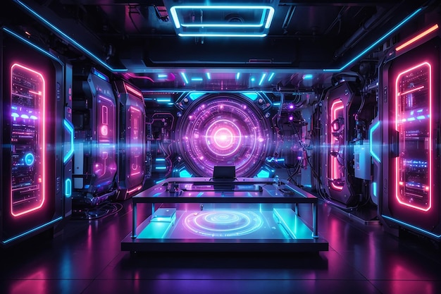 Fondo de pantalla del laboratorio de ciencias futuristas Quantum Reality Portal II