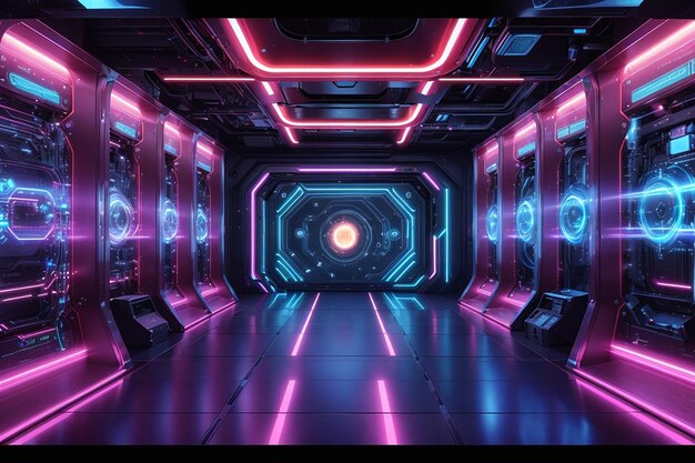 Fondo de pantalla del laboratorio de ciencias futuristas Quantum Universe Gateway