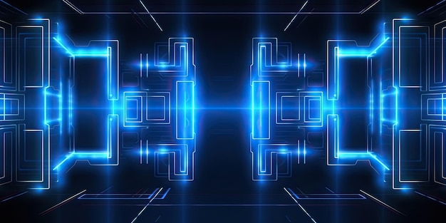 fondo de pantalla de línea de luz azul futurista