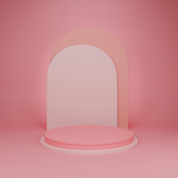 Fondo de pantalla minimalista de escenario de fondo de ilustración 3d