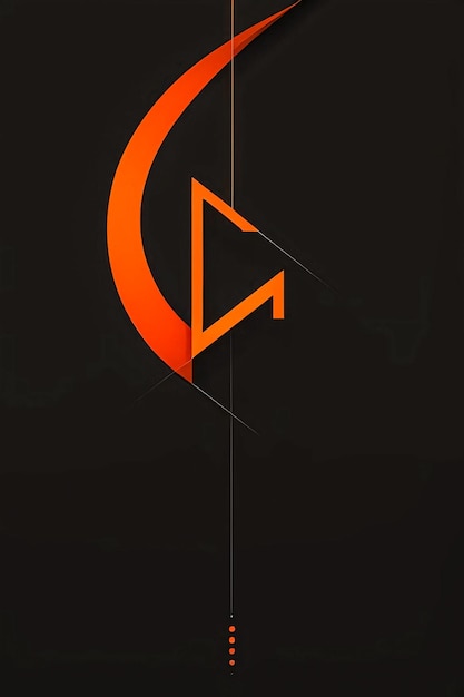 Fondo de pantalla de neón naranja geométrico abstracto