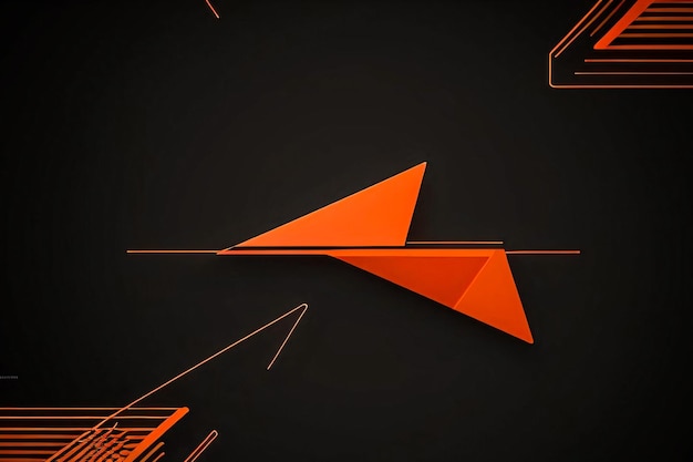 Fondo de pantalla de neón naranja geométrico abstracto
