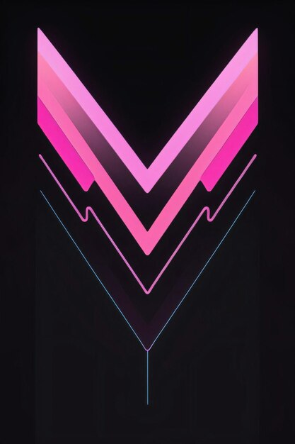 Fondo de pantalla de neón rosa geométrico abstracto