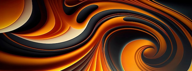 Fondo de pantalla de onda abstracta naranja panorámica naranja