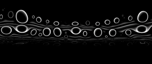 Fondo de pantalla oscuro con gotas de agua sobre un fondo negro IA generativa