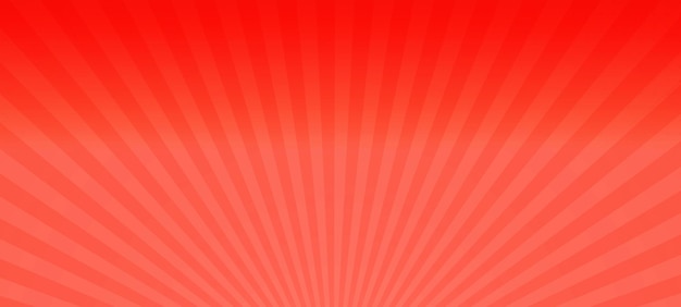 Fondo de pantalla panorámica de patrón de rayos de sol rojo