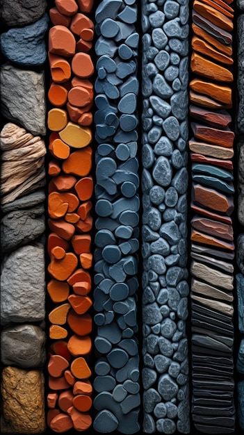 Fondo de pantalla de piedras preciosas de colores, incluida una que está hecha de piedra.