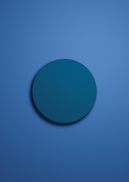 Fondo de pantalla de producto mínimo simple 3D azul oscuro vista superior plano plano cilindro círculo podio