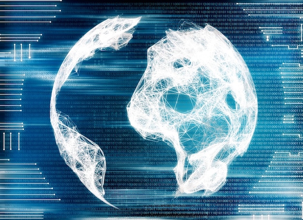 Fondo de pantalla de tecnología futurista global