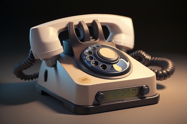 Fondo de pantalla de teléfono antiguo de estilo retro clásico de historia de teléfono fijo de manivela tradicional