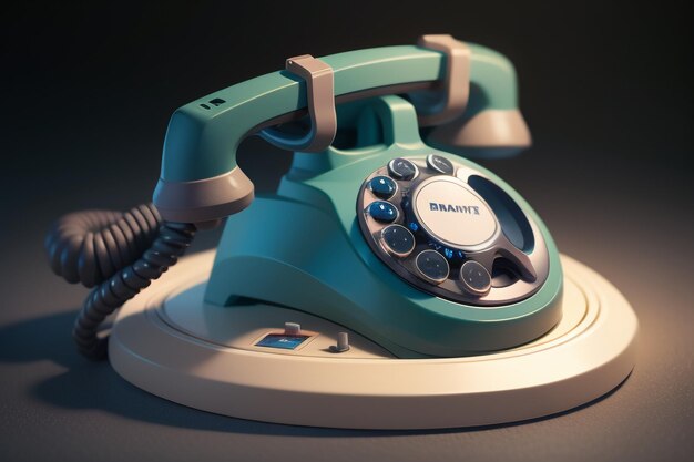 Foto fondo de pantalla de teléfono antiguo de estilo retro clásico de historia de teléfono fijo de manivela tradicional