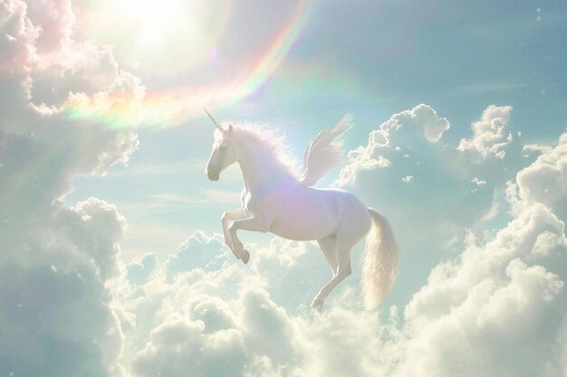 Foto fondo de pantalla de teléfono de unicornio en color pastel