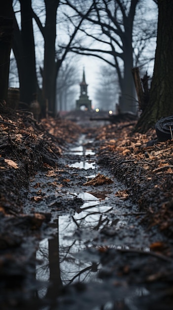 Fondo de pantalla UHD del antiguo cementerio espeluznante