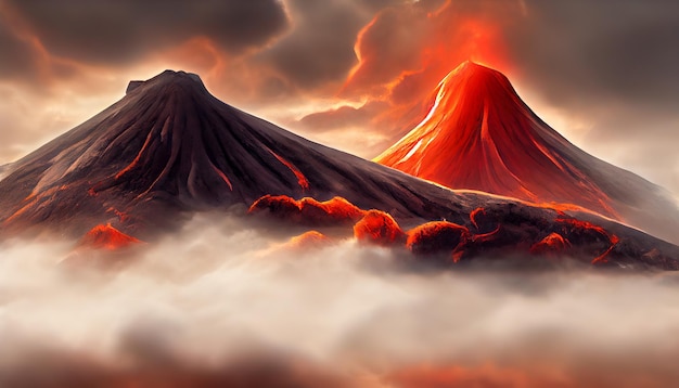 Fondo de pantalla de volcán