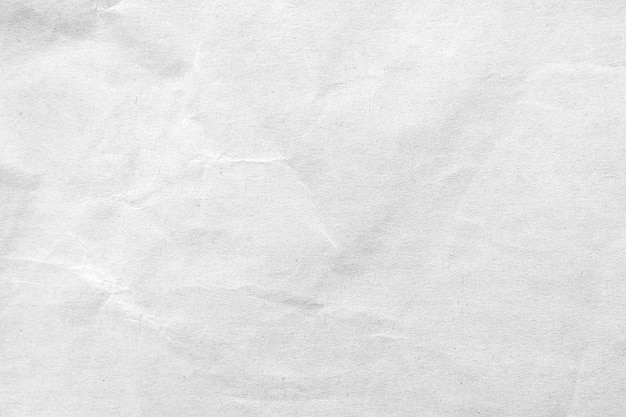 Fondo de papel arrugado blanco de la textura. De cerca.