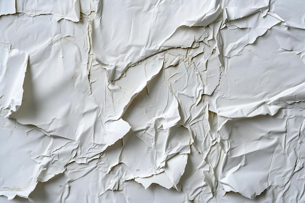 Fondo de papel arrugado blanco con textura grunge de fondo