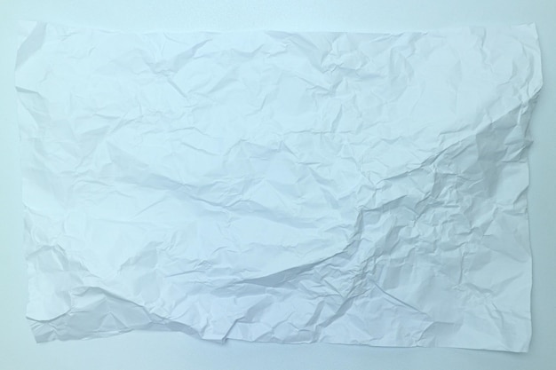 Fondo de papel arrugado blanco de la textura.