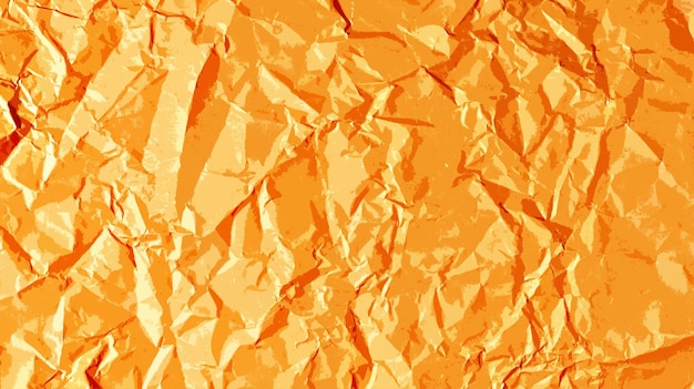 El fondo de papel de arte naranja está arrugado creando una textura áspera con luz y sombra