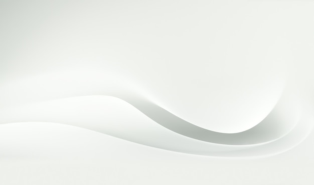 Fondo de papel blanco abstracto con capas onduladas suaves