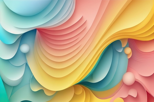 Un fondo de papel de colores con un diseño en espiral