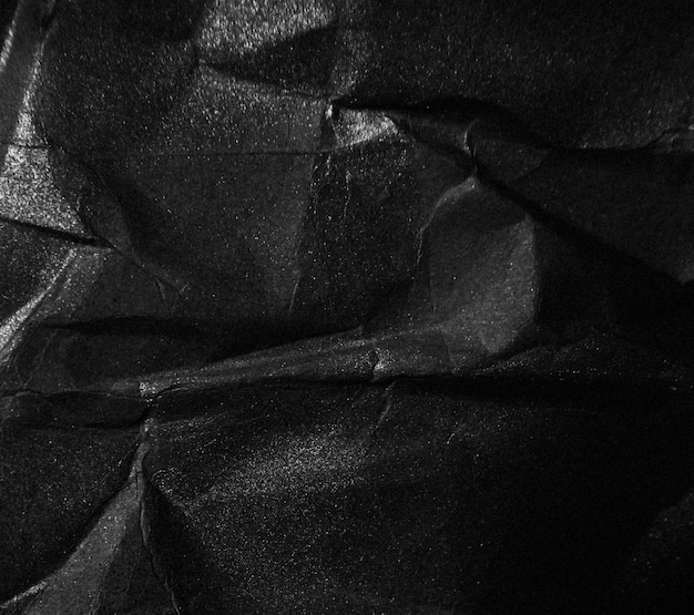 Fondo de papel negro arrugado