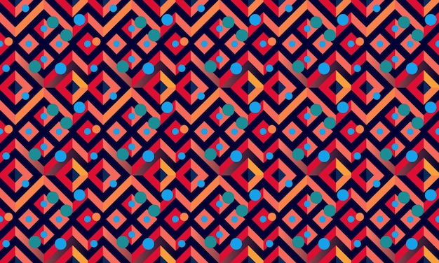 Fondo de papel de pared basado en cuadrícula de diseño ilustrativo sin costuras