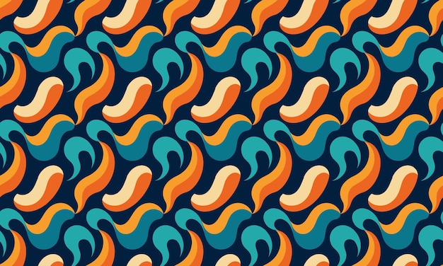Fondo de papel de pared con patrón sin costuras de diseño fluido