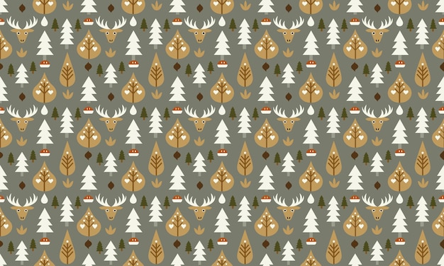 Fondo de papel de pared con patrón sin costuras de diseño nórdico