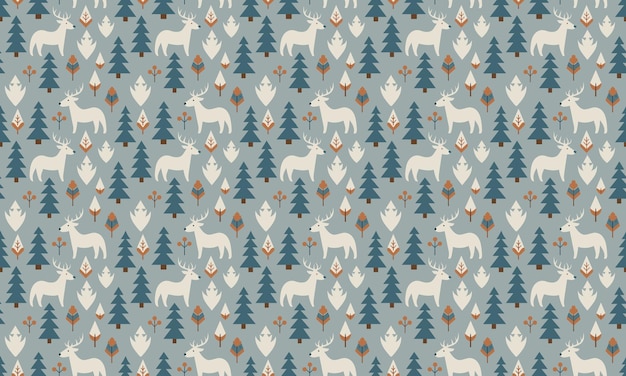 Fondo de papel de pared con patrón sin costuras de diseño nórdico