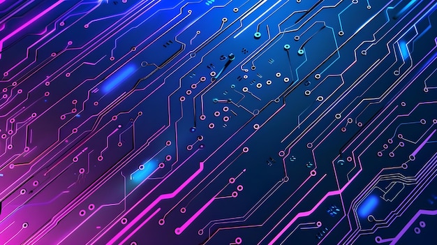 Fondo de papel de pared de una placa de circuitos de computadora abstracta