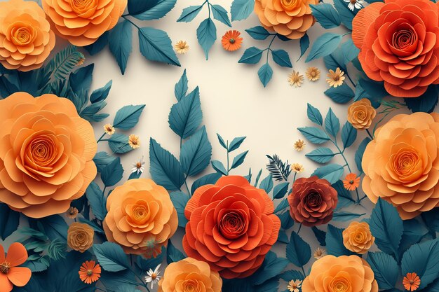 fondo de papel pintado abstracto de patrón de flores