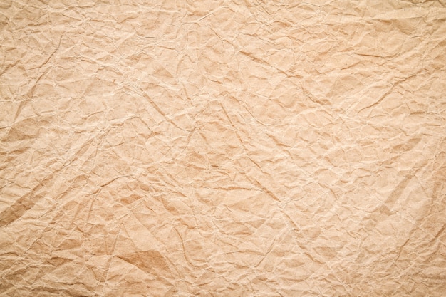 Fondo de papel de reciclaje de arrugas marrón