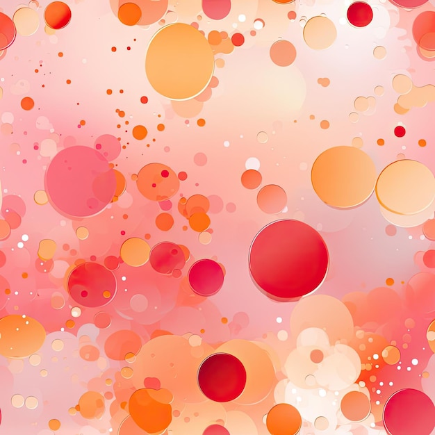 Fondo de papel tapiz abstracto con círculos rosados y naranjas