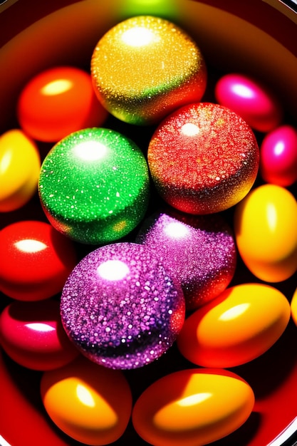 Foto fondo de papel tapiz de bocadillos deliciosos bocadillos de caramelo de arco iris de gominolas de caramelo coloridos