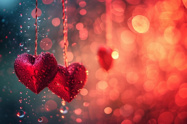 Foto el fondo del papel tapiz de los corazones diseño corazón de amor día de san valentín